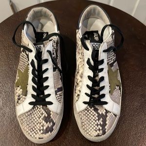 Golden Goose men’s superstar snake print low top